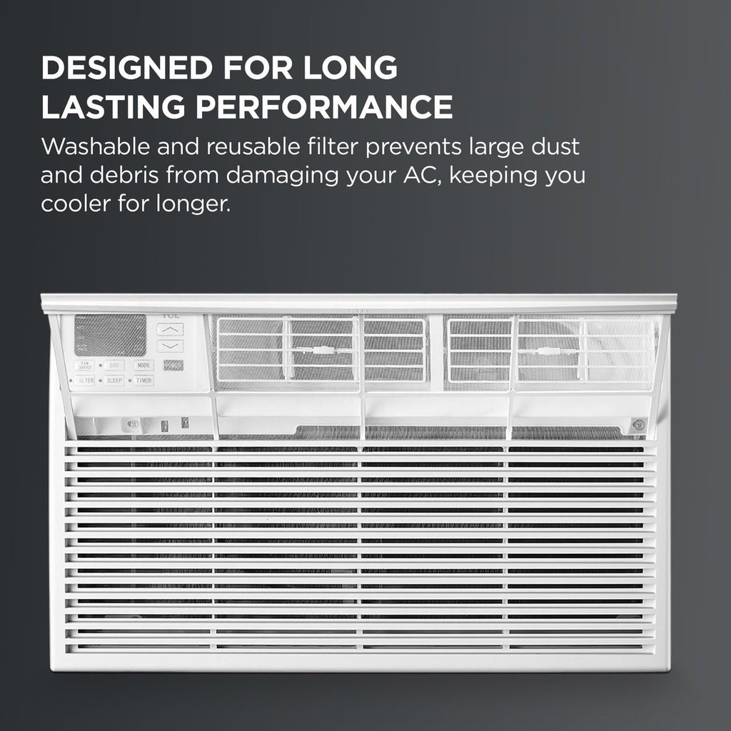 TCL H14T9XH Heat 14,000 Smart Through-The-Wall Air Conditioner, Heater, Fan & Dehumidifier, 230V, 700 Sq. Ft, Remote Control, Compatible with Alexa/Google Assistant, 14000 BTU, White