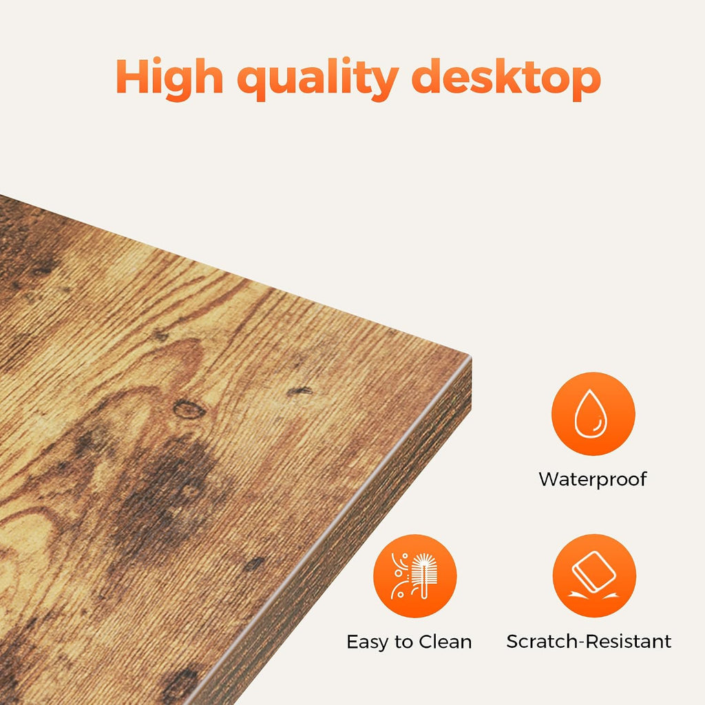 Mericonia 66 inch Large L Shaped Desk, Simple Corner Gaming Desk with CPU Stand & Hooks, Computer Desk for Home, Bedroom & Office Workspace, Dark Brown