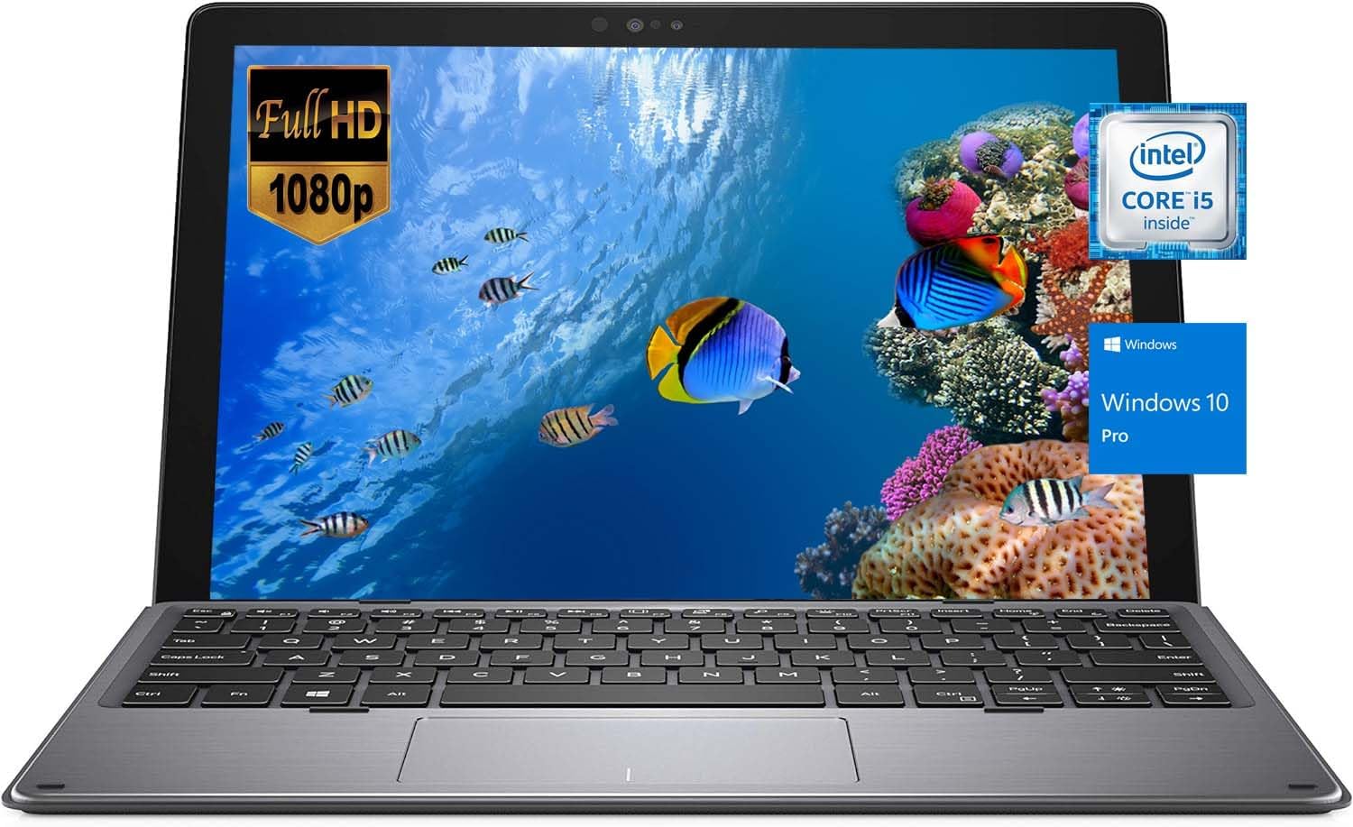 Dell Latitude 7200 Multi-Touch 2-in-1 Business Laptop, 12.3'' FHD (1920x1080), Intel Core i5-8th Gen 1.6GHz, 8GB RAM 256GB SSD, Wi-Fi, Webcam, Windows 11 Pro (Renewed)