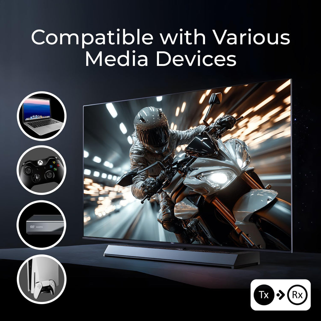 OREI 4K DisplayPort Extender Over Fiber Optic Balun - UltraHD 4K @ 60Hz 4:4:4 DR, HDR10+, SFP+ - Up to 10 KM in Single Mode - 300M in Multi-Mode