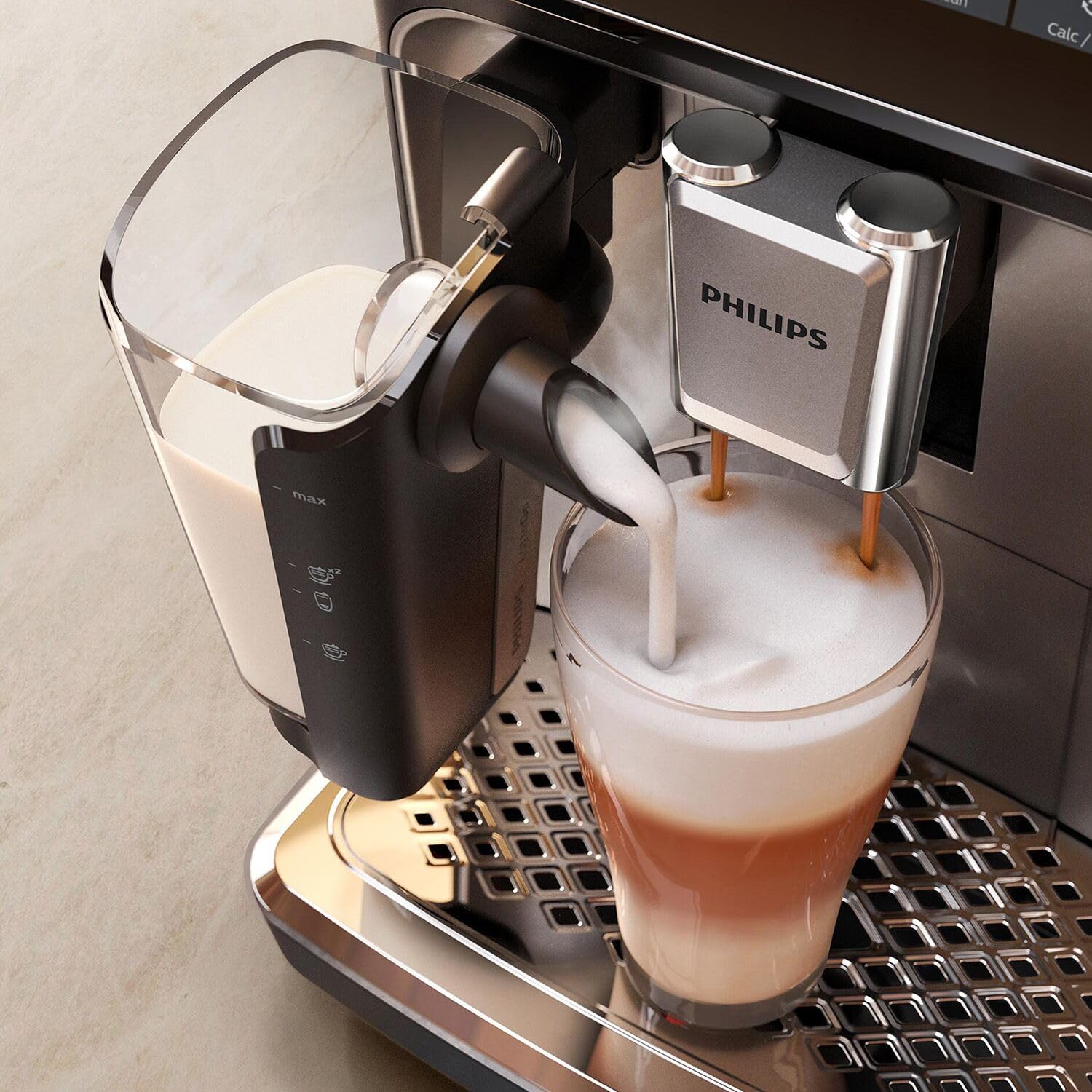 Philips 3300 Series Fully Automatic Espresso Machine with LatteGo Milk Frother, Black