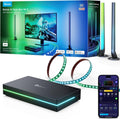 Govee HDMI 2.1 Sync Box Kit 2, Includes AI Sync Box, Light Bars, and Monitor Backlight, Supports 8K@60Hz, 4K@144Hz, VRR and ALLM, Works with Matter and Alexa, RGBIC Light Strip for 27-34 inch Monitor