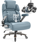 Big and Tall Office Chair 700lbs - Adjustable Headrest&Lumbar Support, 3D Flip Arms, Large Wheels &Heavy Duty Metal Base, Ergonomic High Back Computer Chair Desk Chair, Thick Padded Extra Wide Seat