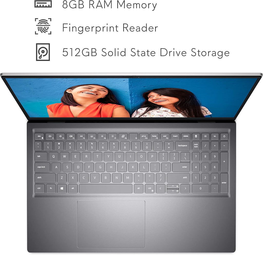 Dell Inspiron 15 5510 15.6 Inch Laptop Computer - Full HD (1920 x 1080) Display - Intel Core i5-11320H, 8GB DDR4 RAM, 512GB SSD, Intel Iris Xe Graphics, Windows 11 Home - Platinum Silver
