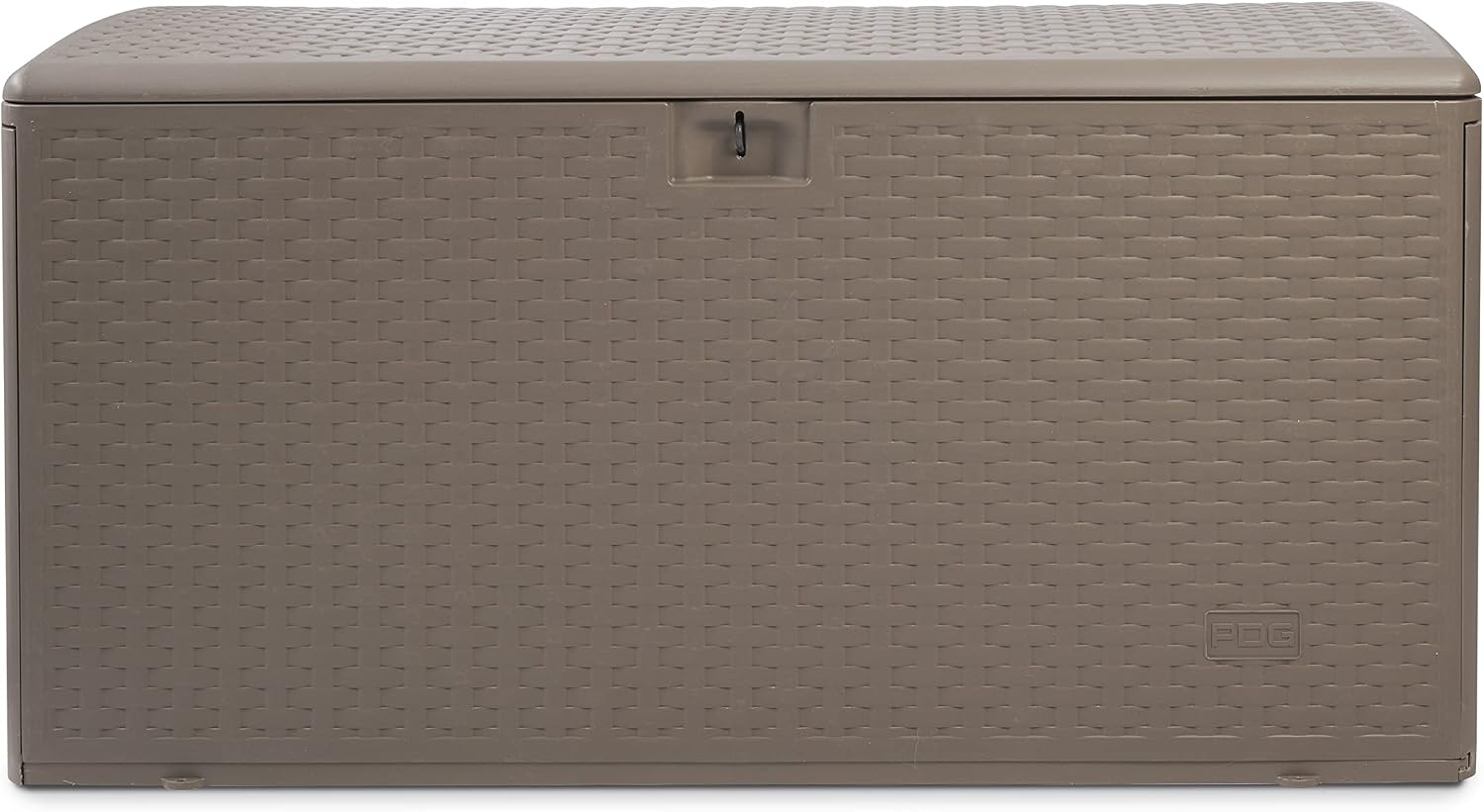 Plastic Development Group Outdoor Storage Deck Box, Standard Close, 99 Gallon, Driftwood