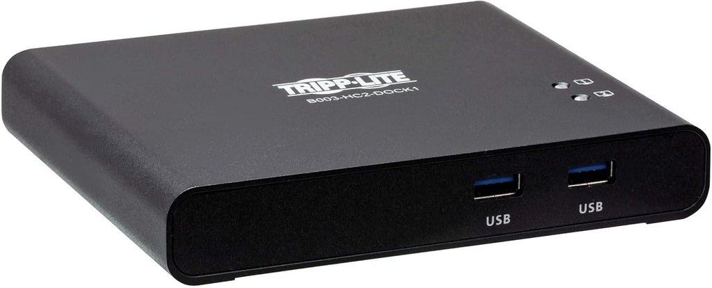 Tripp Lite 2 Port USB-C KVM Dock, Dual Port USB C KVM Docking Station, 4K HDMI, USB 3.2 Gen 1, USB A Hub, Remote Selector, 85W PD Charging, Black (B003-HC2-DOCK1)