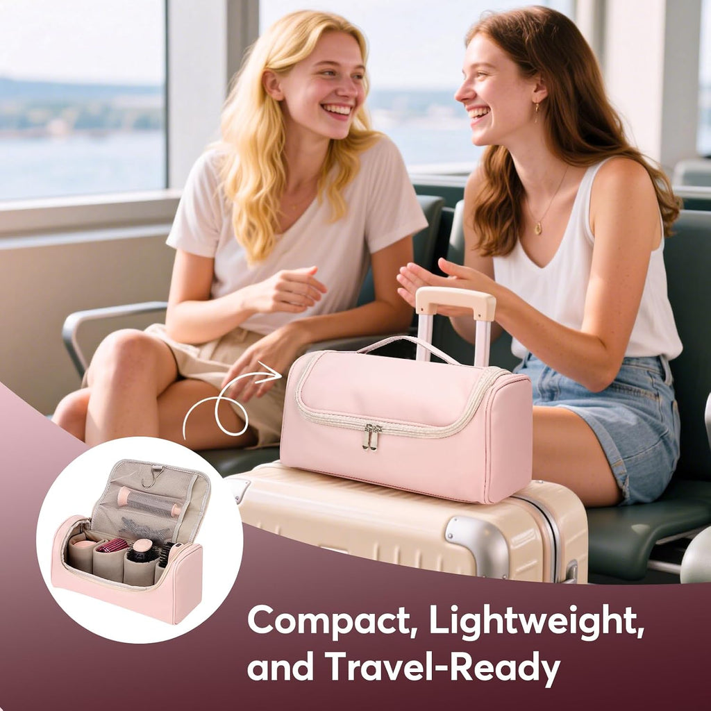 5 in 1 Hot Air Styler Wrap with Travel Bag- Professional High-Speed Hair Dryer Brush with Auto Wrap Curlers, 300 Million ions Frizz-Free and Fast Drying for Multiple Style, No Heat Damage, Gift Idea