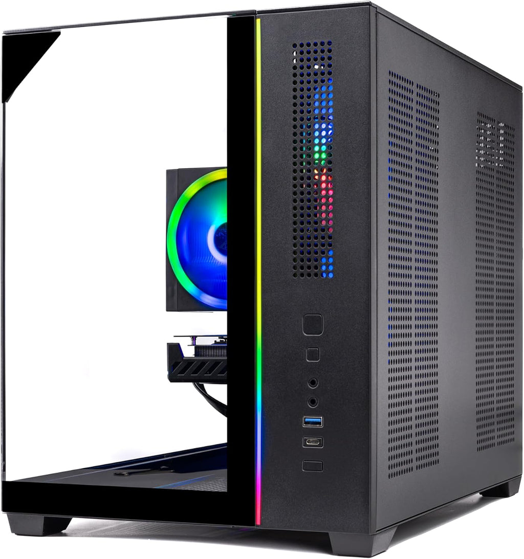 Skytech Gaming Crystal Gaming PC, AMD Ryzen 5 5500 3.6GHz, NVIDIA RTX 3050 6GB, 1TB NVMe SSD, 16GB DDR4 RAM 3200, 650W Gold PSU, Wi-Fi, Win 11, Gaming Desktop