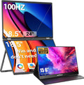 InnoView 18.5' FHD 100Hz 100% sRGB Dual Monitor with 15.6 Inch FHD 1080P Standard HDMI USB C Second External Monitor for Laptop
