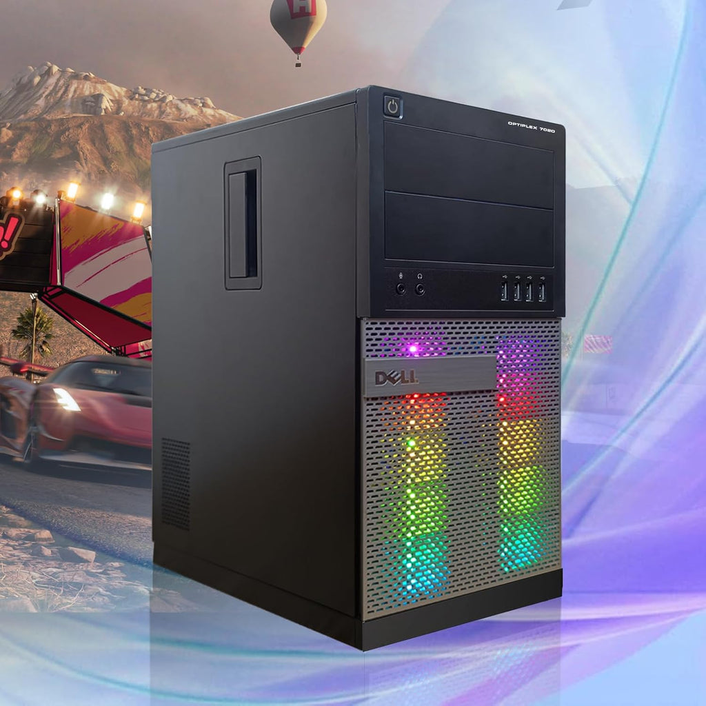 Dell Optiplex 7020 Gaming Desktop PC, Intel Core i7 4th Gen 3.4GHz, GeForce GT 1030 2GB, 16GB RAM, 512GB SSD, HDMI, DVI, VGA, New Keyboard, Mouse, Wi-Fi, Windows 11 Pro (Renewed)