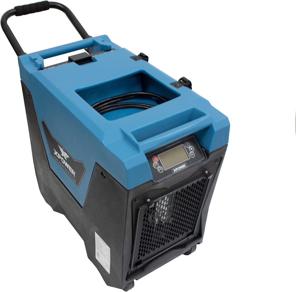 145-Pint LGR Commercial Dehumidifier with Auto Purge Pump, Handle and Wheels for Water Damage Restoration