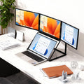 Foldable 15.6' Triple Monitor for Laptop, 1080p FHD Tri-Fold Screen Extender, Portable Extended Display with 178° Adjustable Viewing Angles for Enhanced Productivity