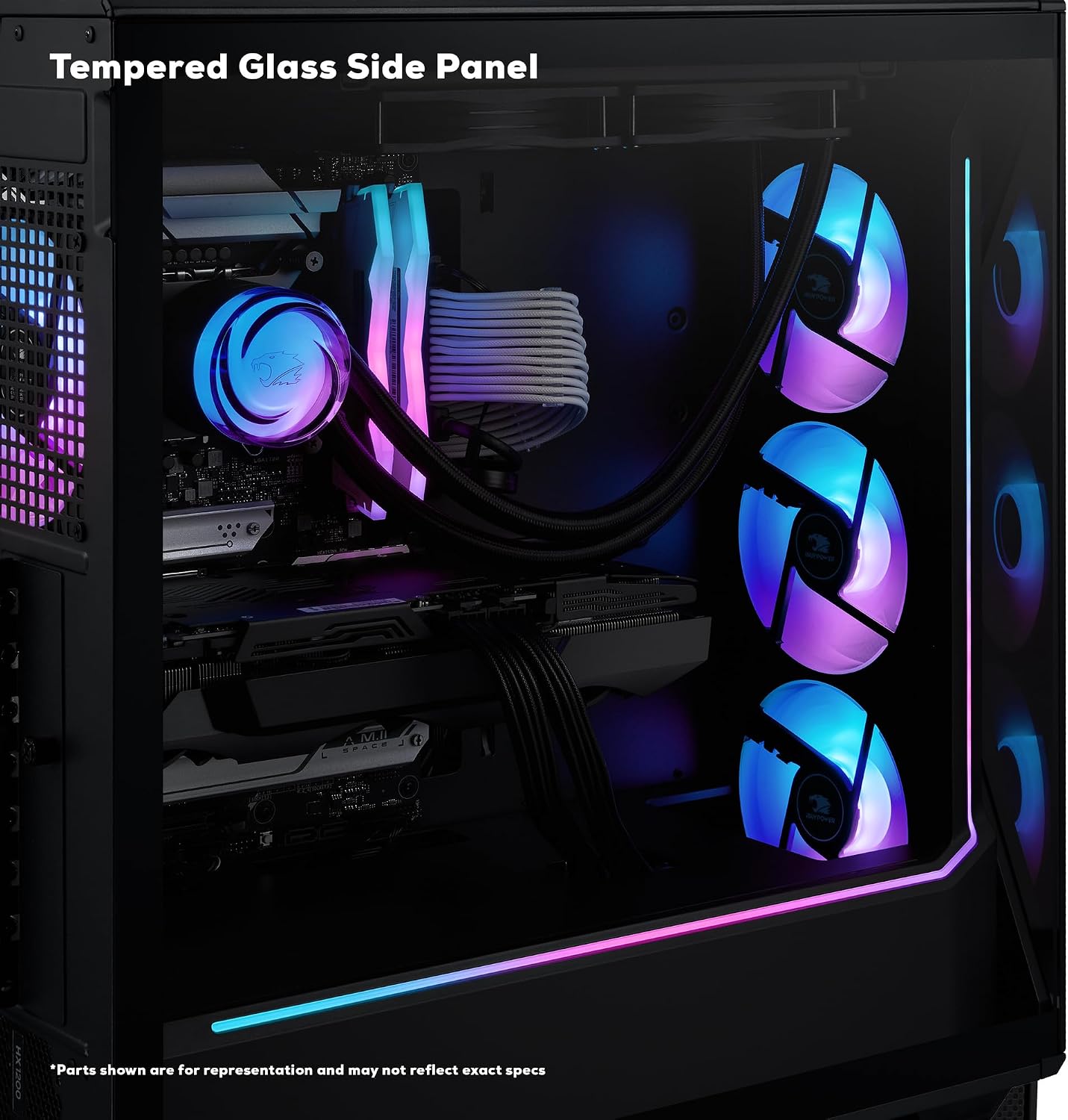 iBUYPOWER Slate MESH Gaming PC Desktop Computer AMD Ryzen 9 9900X CPU, NVIDIA GeForce RTX 5070Ti 16GB GPU, 32GB DDR5 RGB 5200MHz RAM, 2TB NVMe SSD, Windows 11 Home, Keyboard and Mouse - SMA9N57T01