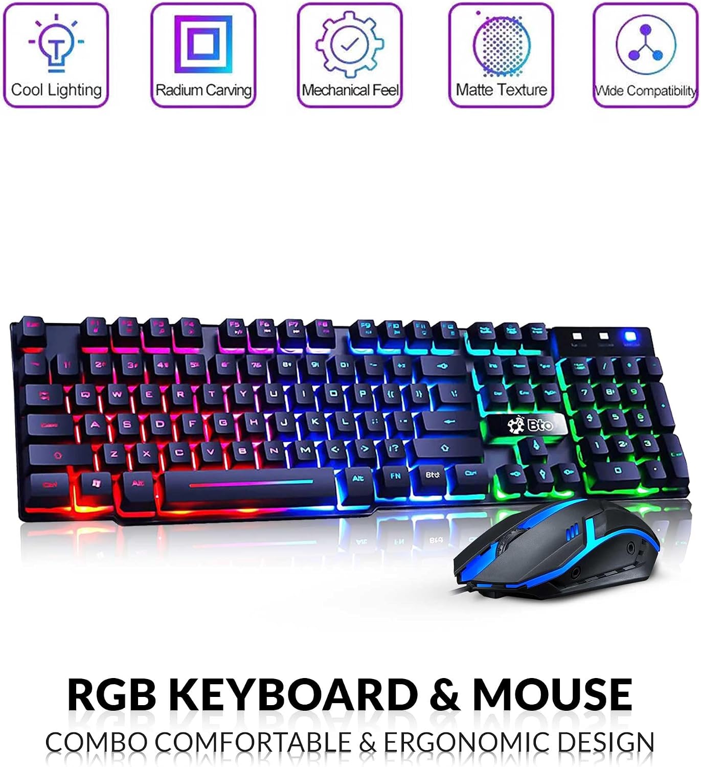 Dell Gaming Desktop Computer PC - Intel Core i7-6th Gen - 16GB DDR4 RAM - 512GB SSD - GeForce GTX 1050 Ti - RGB Desktop - RGB Keyboard & Mouse - WiFi - Windows 11 Pro (Renewed)