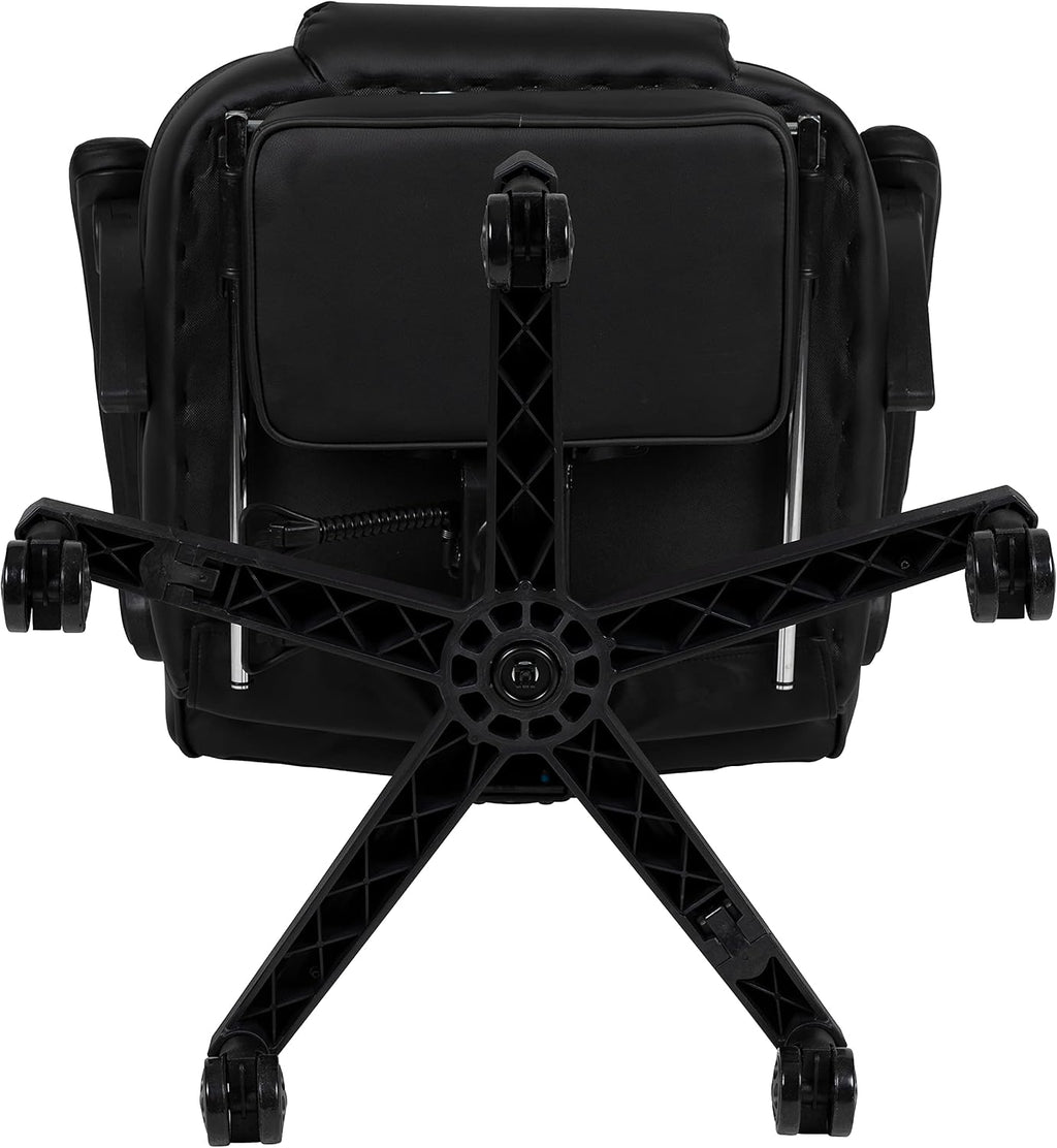 Flash Furniture X40 Gaming Chair Racing Ergonomic Computer Chair with Fully Reclining Back/Arms, Slide-Out Footrest, Massaging Lumbar - Black