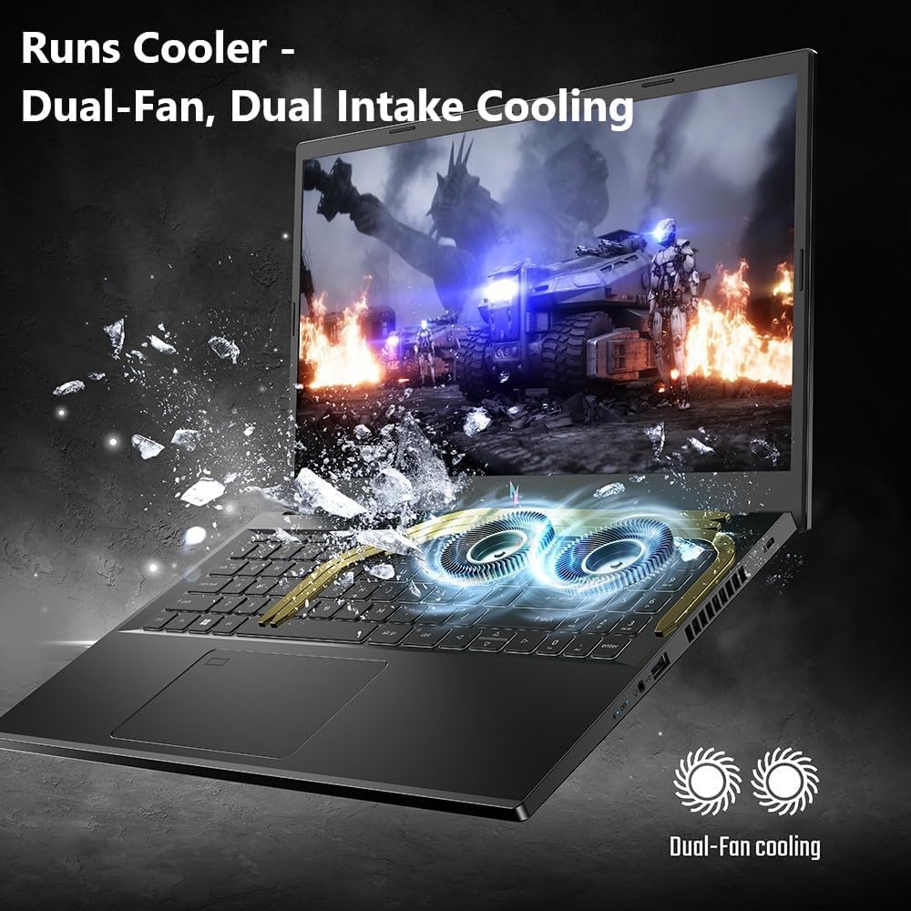 acer Nitro V15 Gaming Laptop, Microsoft Office Lifetime License & Windows 11 Pro, Intel i9-13900H Processor, NVIDIA GeForce RTX 4060, 64 GB DDR5 RAM, 2 TB SSD, 15.6' FHD 144Hz Display, Backlit