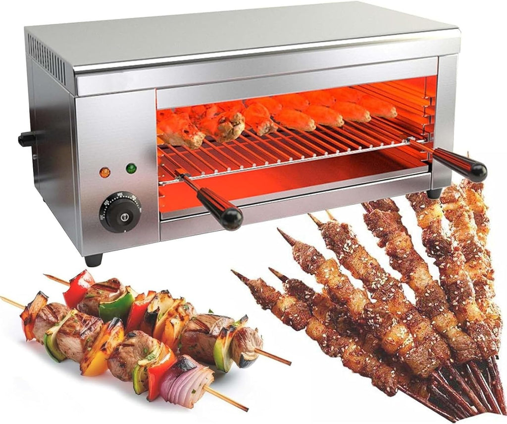 Large Capacity 30L Indoor Grill Appliance, 2000W Electric - 4 Adjustable Grilling Layers, 50-300°C Temperature Knob, No Smoke Design For Health-Conscious Cooking
