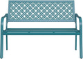 Grand patio 50' Outdoor Bench, Garden Benches with Anti-Rust Metal Powder Coated Frame, Patio Bench for Front Porch Park Outside Furniture Decor, Lake Shore
