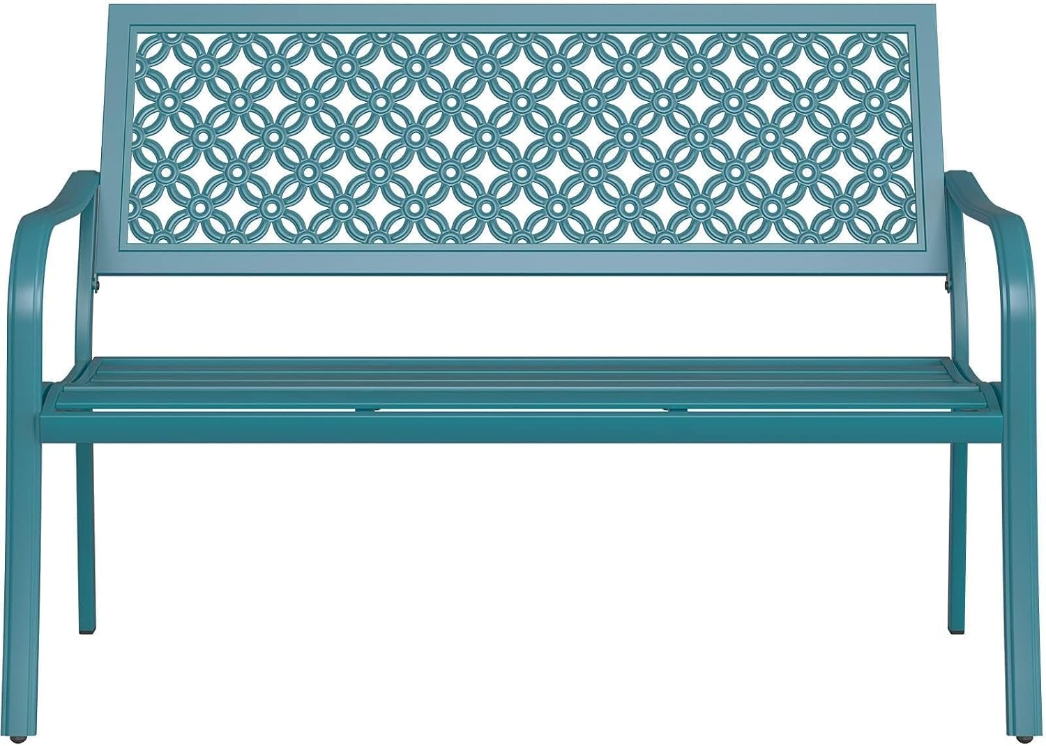 Grand patio 50' Outdoor Bench, Garden Benches with Anti-Rust Metal Powder Coated Frame, Patio Bench for Front Porch Park Outside Furniture Decor, Lake Shore