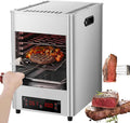 Commercial Indoor Steak Grill/Electric Steak Broiler - 30 Min Time/8 Gears Temperature Adjustable(100-800℃),8-Layer Portable Countertop Oven for Beef Chicken Vegetables,1700w,Metallic