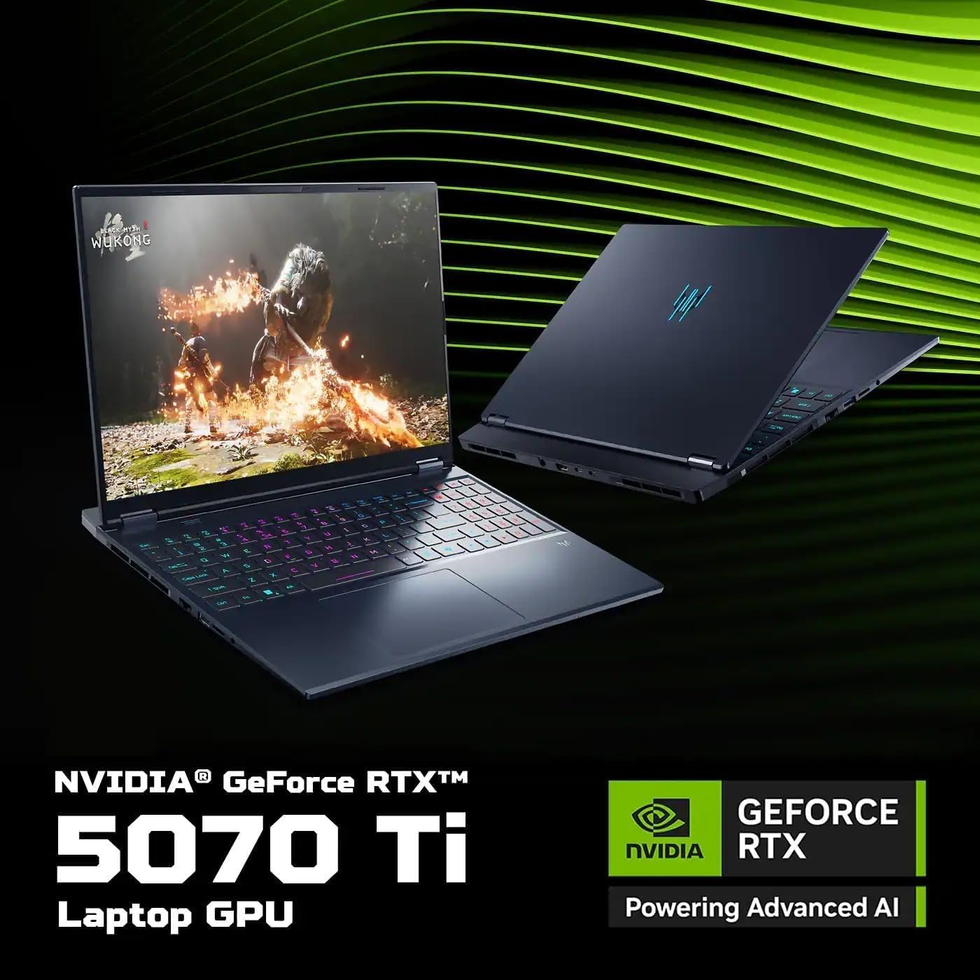 acer Predator Helios Neo 16S AI Gaming Laptop - 16' OLED 240Hz - Intel Core Ultra 9(up to 13 NPU Tops) - NVIDIA GeForce RTX 5070Ti - RGB Backlit Keyboard - Win 11 pro - Brand Accessory (64GB+1TB SSD)