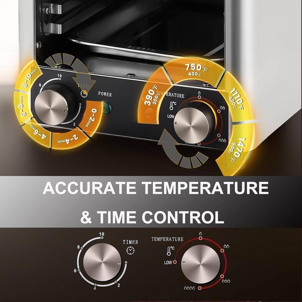 1700W Electric Steak Grill Indoor,10 Layers Automatic Steak Broiler Steak Smoker Grill with 2 Plates, 5min Warm-Up,PTC Heating,800℃ Adjustable Tempe & 10Min Timer,for Beef Chicken Vegetables