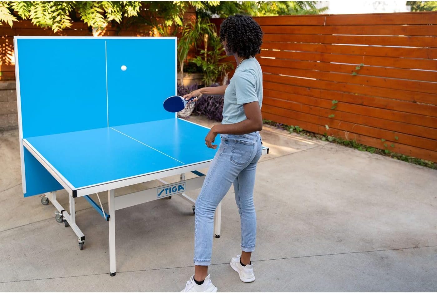 STIGA Outdoor Table Tennis Table – All-Weather Waterproof Aluminum Ping Pong Table with Net & Post, QuickPlay Assembly, 108' L x 60' W x 30' H