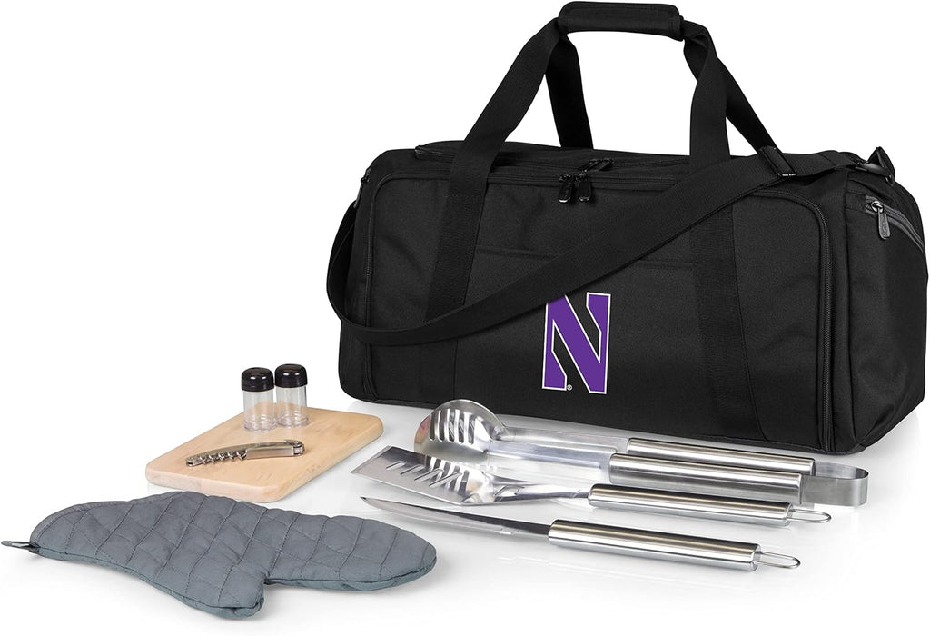 PICNIC TIME NCAA BBQ Kit Cooler Tote with Barbecue & Accessories