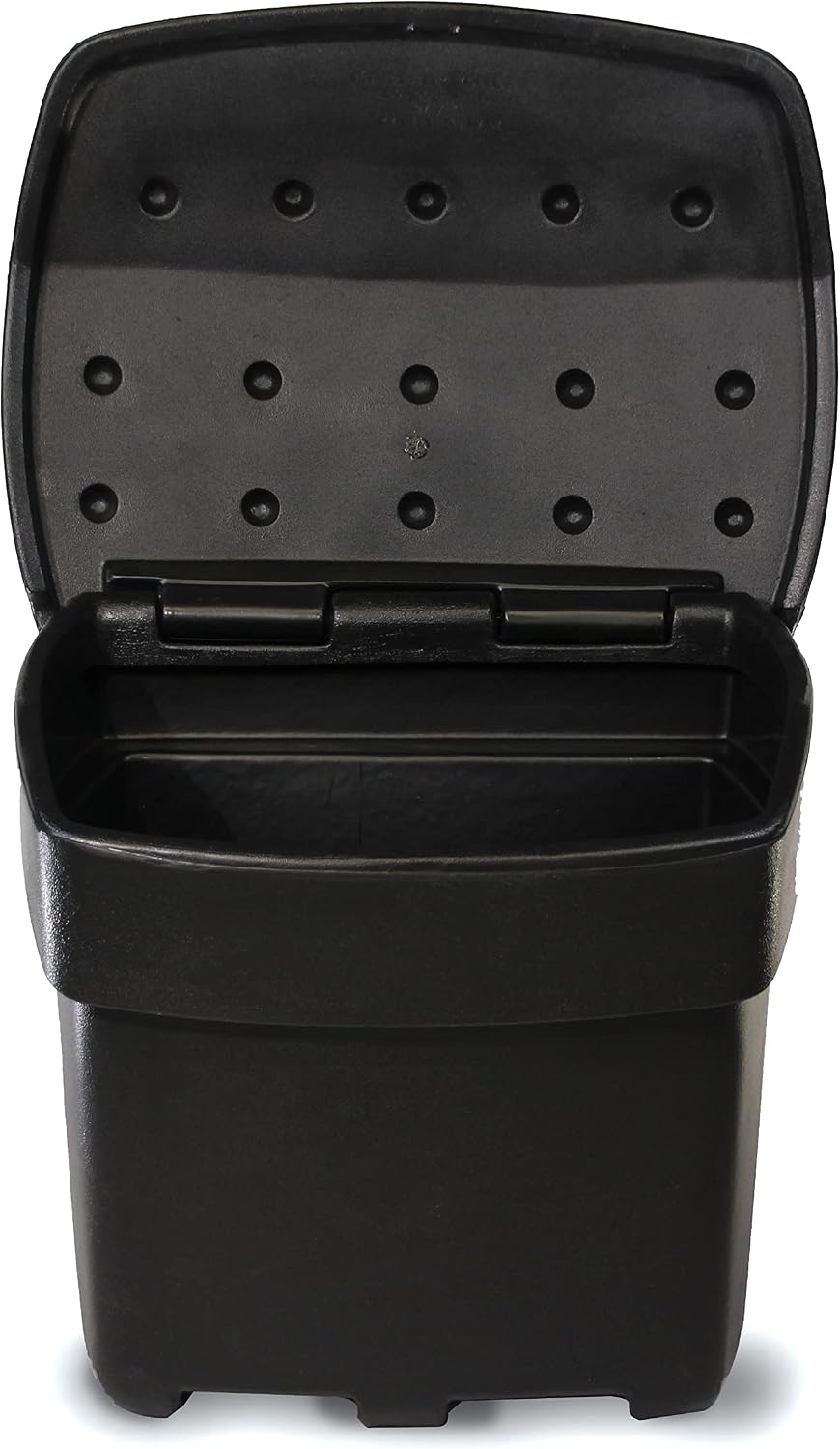 FCMP Outdoor - Outdoor Salt, Sand, and Storage Bin – Industrial Deck Box, Multi-purpose for Entranceways, Porch, Patio (SB140-BLK) Black (5 cu ft)
