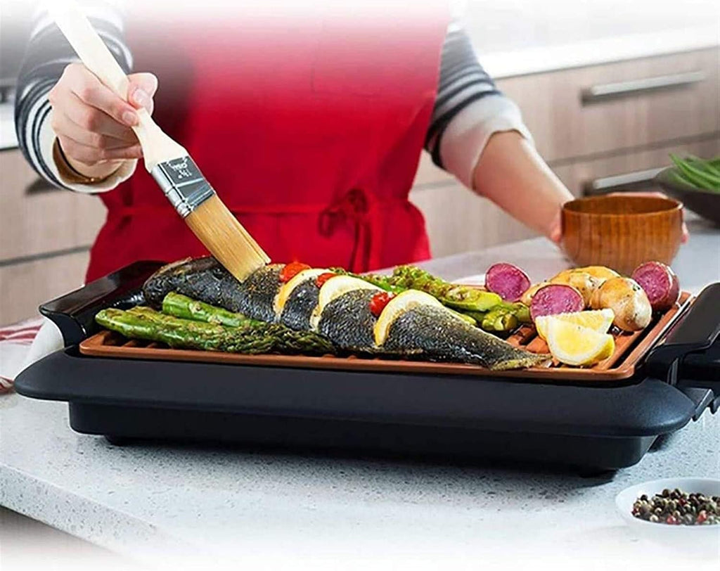 Electric grill, electric grill barbecue indoors, Portable Electric Smokeless Barbecue for Home Dinner,Household Nonstick Electric Griddle