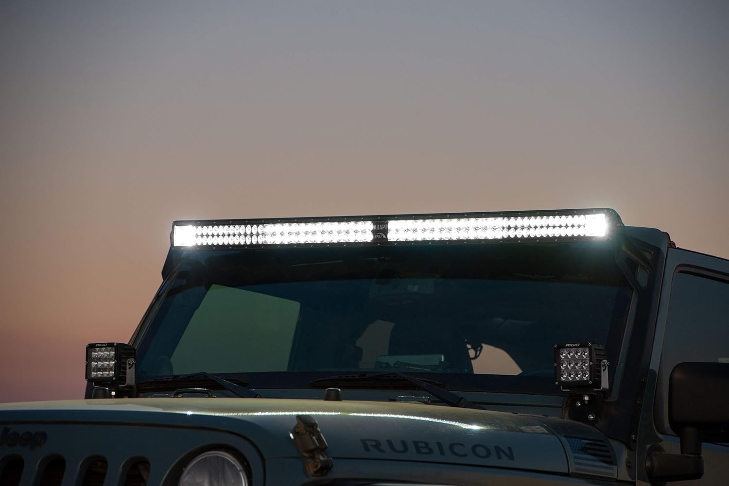 Rigid 290413 Adapt E-Series Led Light Bar 50 Inch - Has Built in GPS Guided Adapt Mode Lighting or All On 3 Optic Zone - Scene, Driving, Spot Beams.