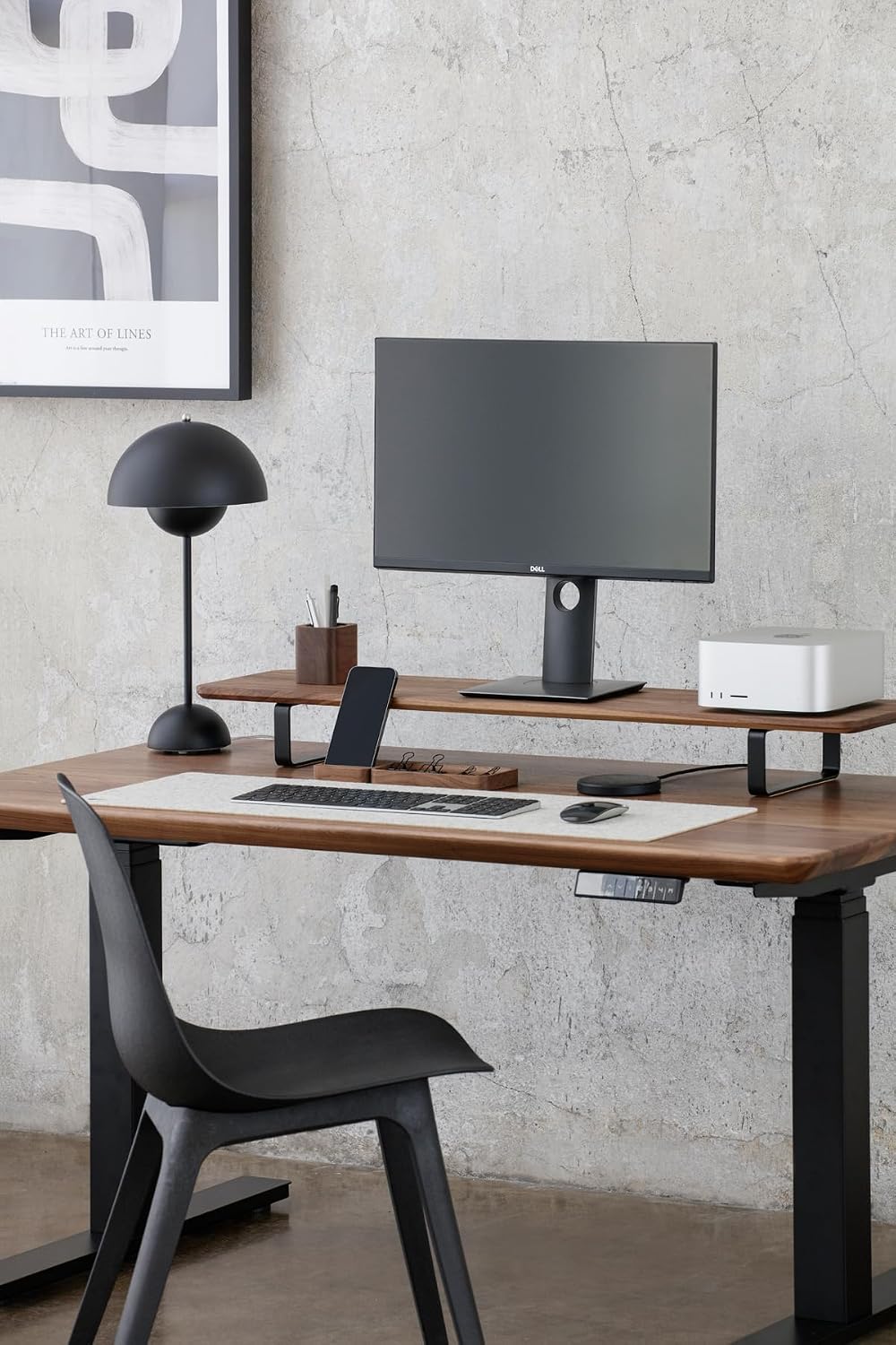 Oakywood Dual Monitor Stand - Handmade in EU - Natural Wood Monitor Stand Riser - Laptop Accessories – 220 lbs (100 kg) Capacity - 41.3'x9' (105x23 cm) – 100% Natural Walnut Wood