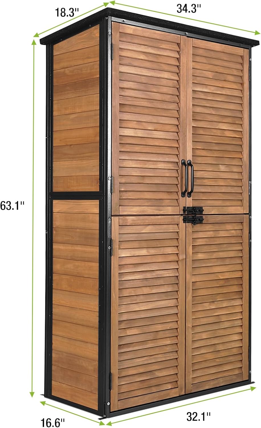 Outdoor Storage Shed Garden Cabinet with Strong Iron Frame Large Garden Shed with Floor,Waterproof