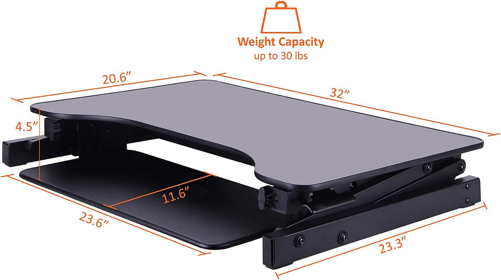 Lorell Adjustable Desk/Monitor Riser, Black