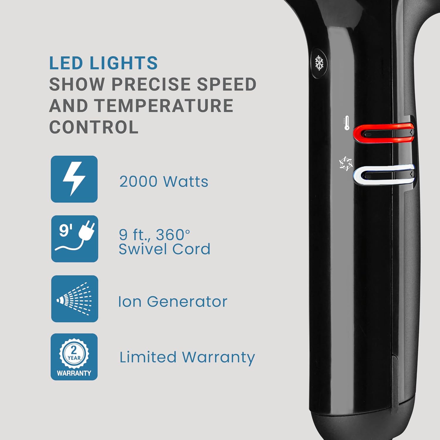 BaBylissPRO® Nano Titanium™ Professional Italian High-Speed Falco Hair Dryer - 2000 watts and Ionic