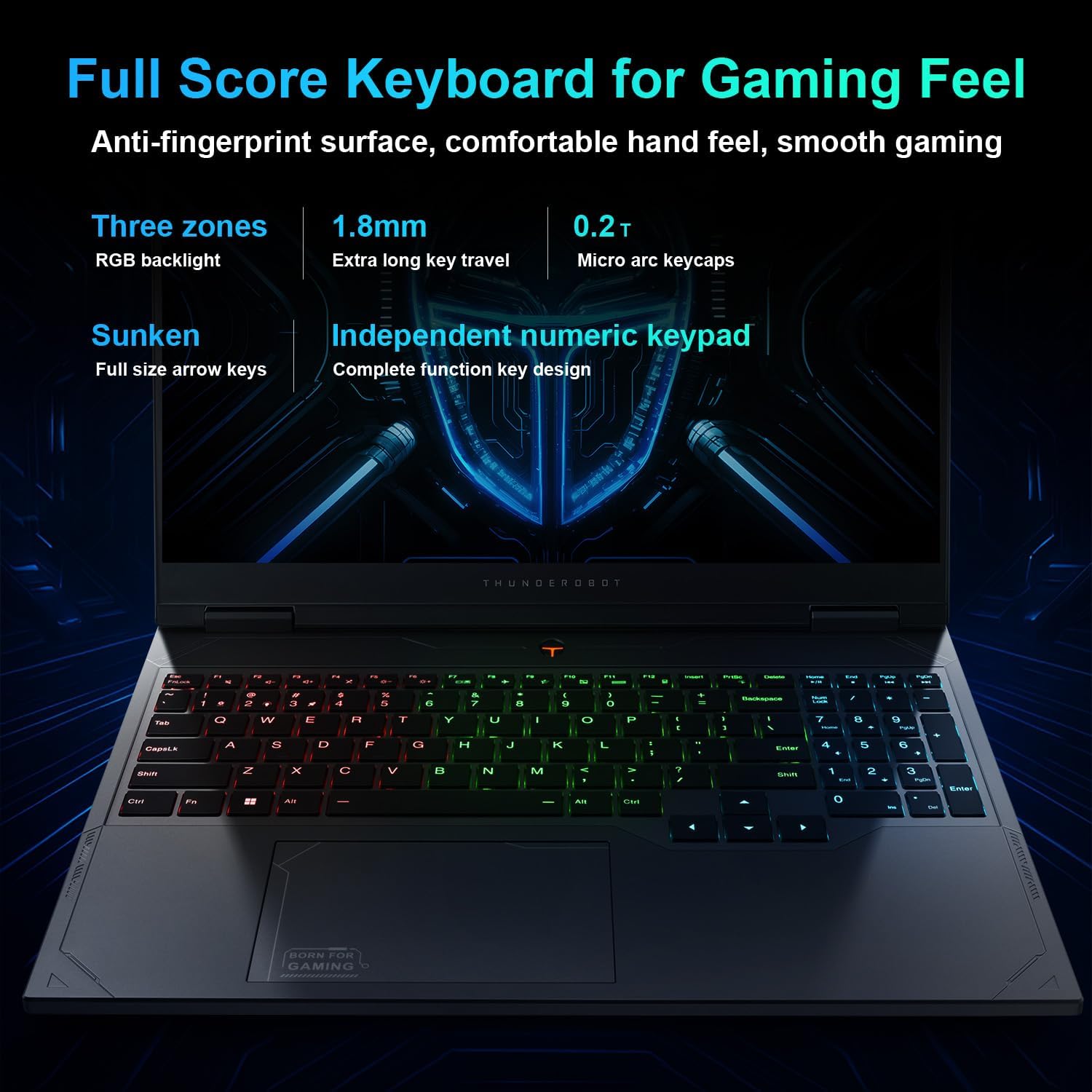 Thunderobot Radiant 16 i9 5060 2.5K Gaming Laptop, 16' QHD+ up to 300Hz 2.5K Display, Core i9-14900HX, GeForce RTX 5060, 16GB DDR5 RAM, 512GB SSD, RGB Backlit Keyboard, Wi-Fi 6, Win 11 Home, Black
