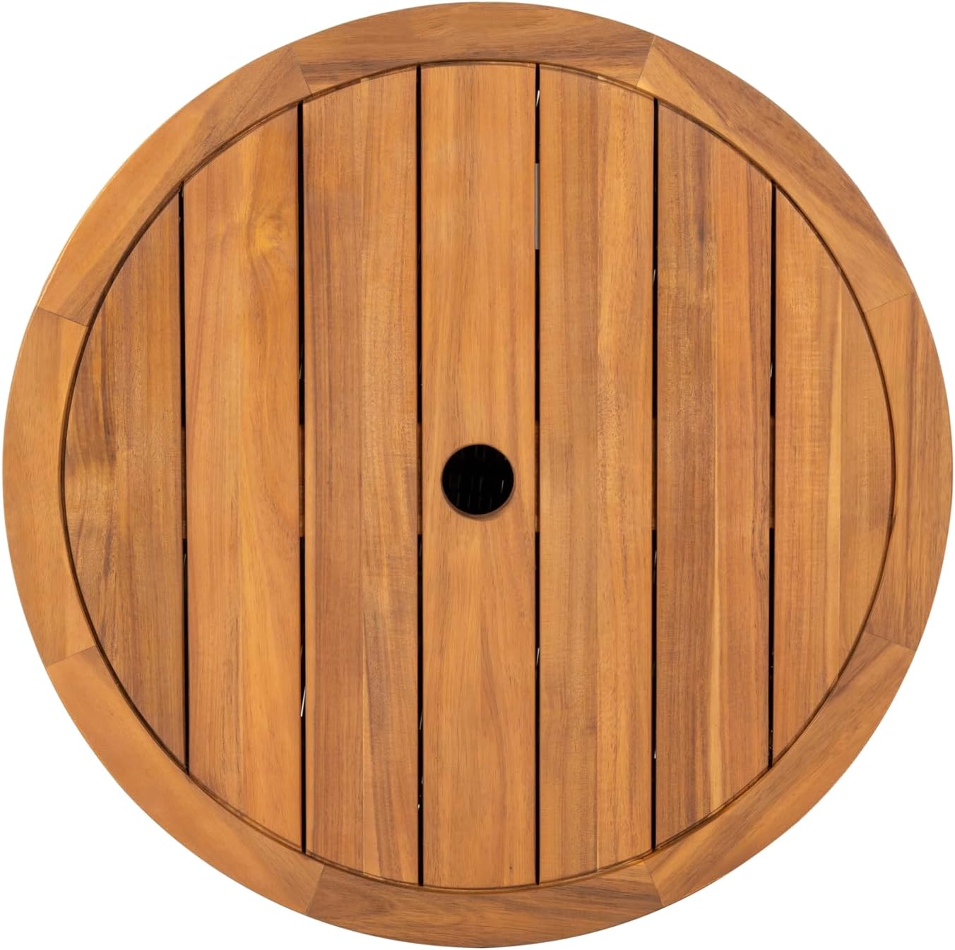 SAFAVIEH Couture Outdoor - Anguilla Round Wicker Coffee Table - Solid Wood and Aluminum - Coastal Woven Design - Ideal for Patio, Deck, Porch, Backyard, 25.6'W x 25.6'D x 13.8'H (CPT2103A)