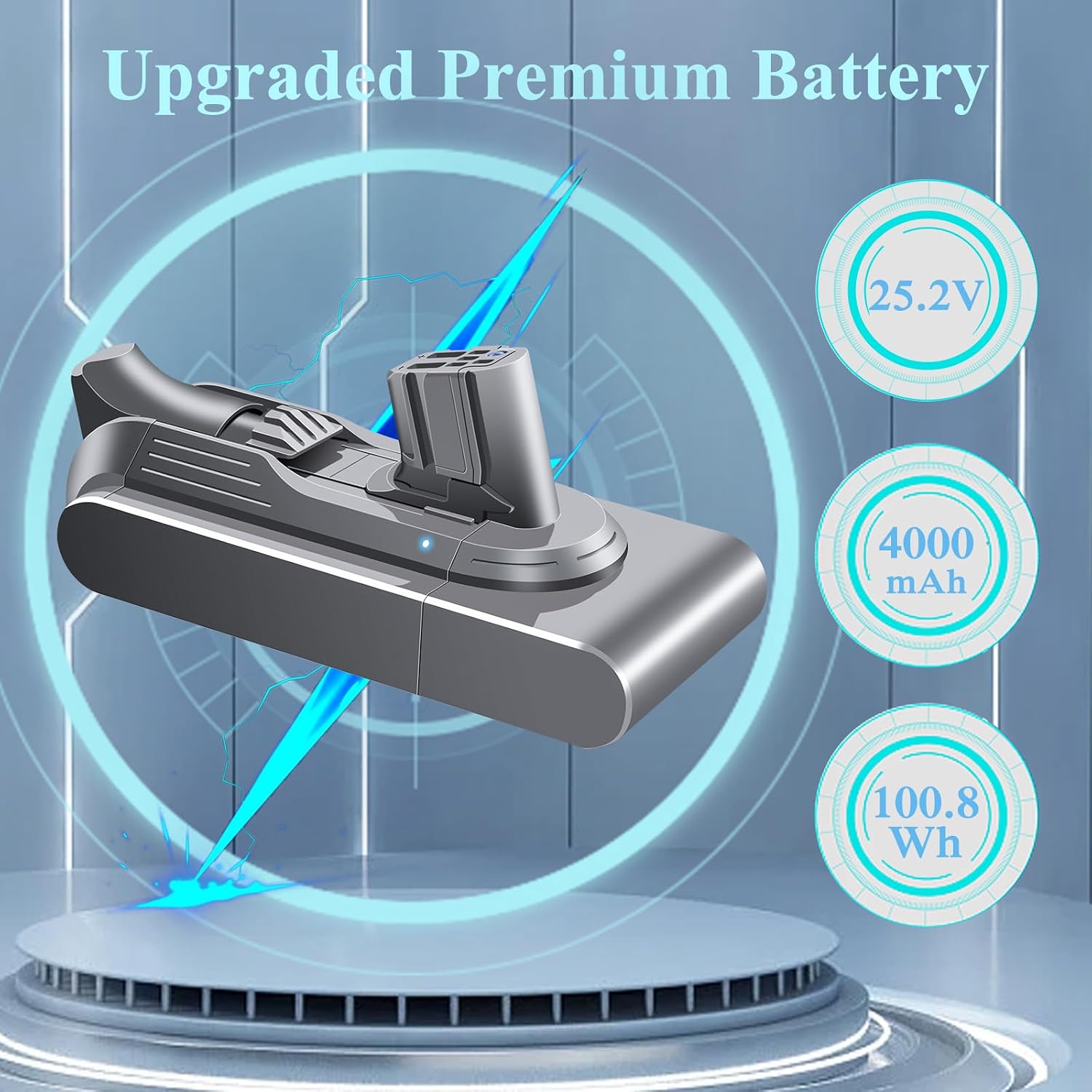 Premium V12 Battery Replacement Compatible with Dyson V12 Batteries V12 Detect Slim SV20 SV26 SV30 SV34 SV35 SV46 965470-01 394167-1 386706-85 Vacuum Cleaners