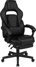 Flash Furniture X40 Gaming Chair Racing Ergonomic Computer Chair with Fully Reclining Back/Arms, Slide-Out Footrest, Massaging Lumbar - Black