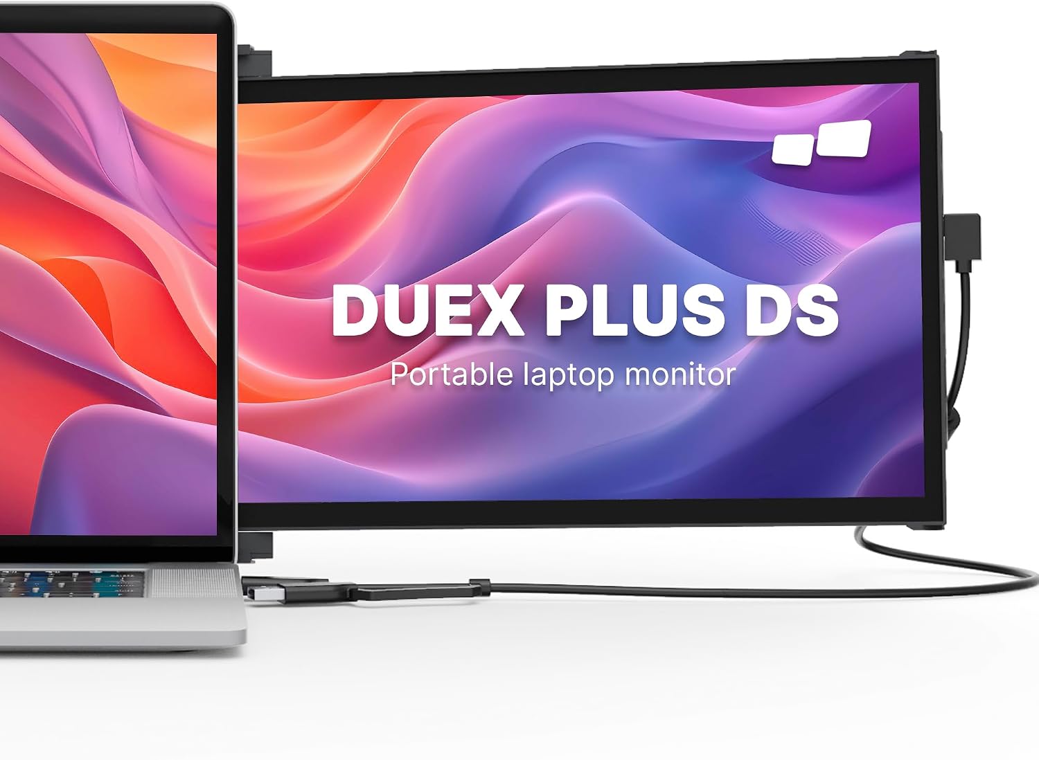 Portable Monitor for Laptops, New Mobile Pixels Duex Plus DS 13.3' Full HD IPS Dual Laptop Monitor, USB C/HDMI Plug and Play Laptop Screen Extender,Windows/Mac/Android/Switch Compatible