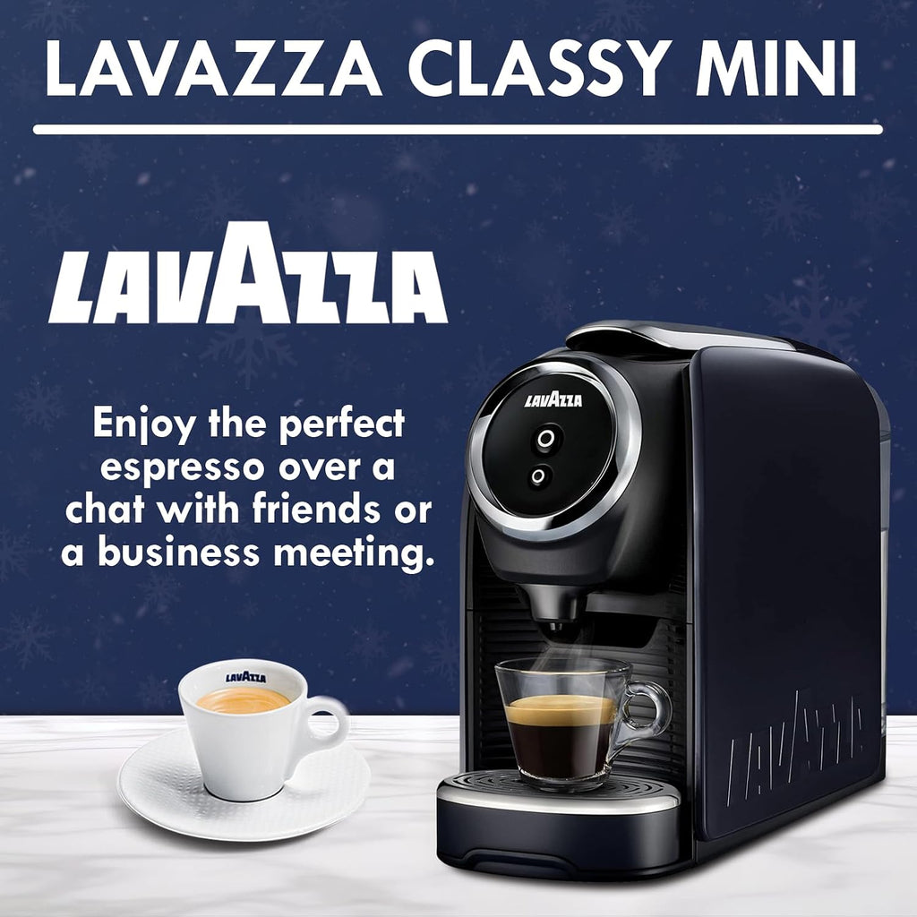 Lavazza Classy Mini Coffee Maker – 72 Count Classico Espresso Capsules – Compact Single-Serve Machine for Espresso & Lungo – Compatible Expert Pods