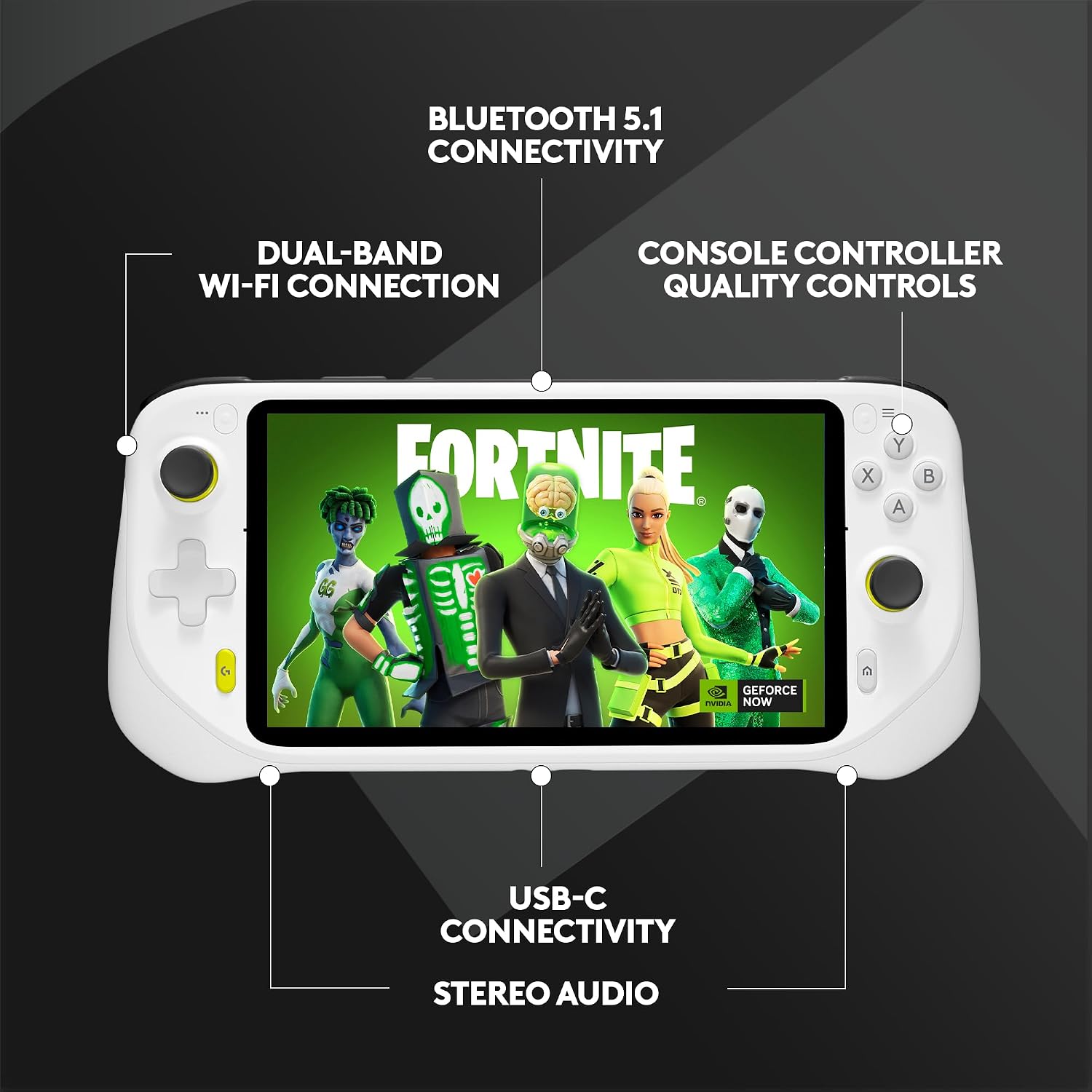 Logitech G Cloud Gaming Handheld, Portable Gaming Console with Long-Battery Life, 1080P 7-Inch Touchscreen, Lightweight Design, Xbox Cloud Gaming, NVIDIA GeForce NOW, Google Play