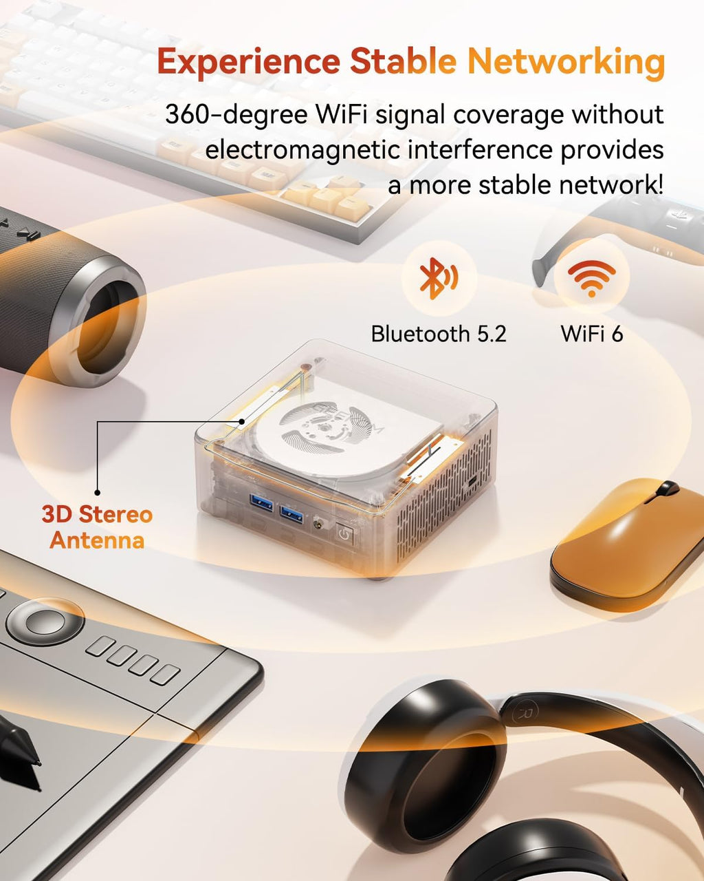 GEEKOM A5 2026 Mini PC with AMD Ryzen 5 7430U, 3-Year Coverage, 16GB RAM(Upgradable, Not LPDDR)&1TB M.2 NVMe SSD, Windows 11 Pro Desktop Computer Support 8K/Wi-Fi 6/BT 5.2/USB 3.2/SD Slot/6x USB