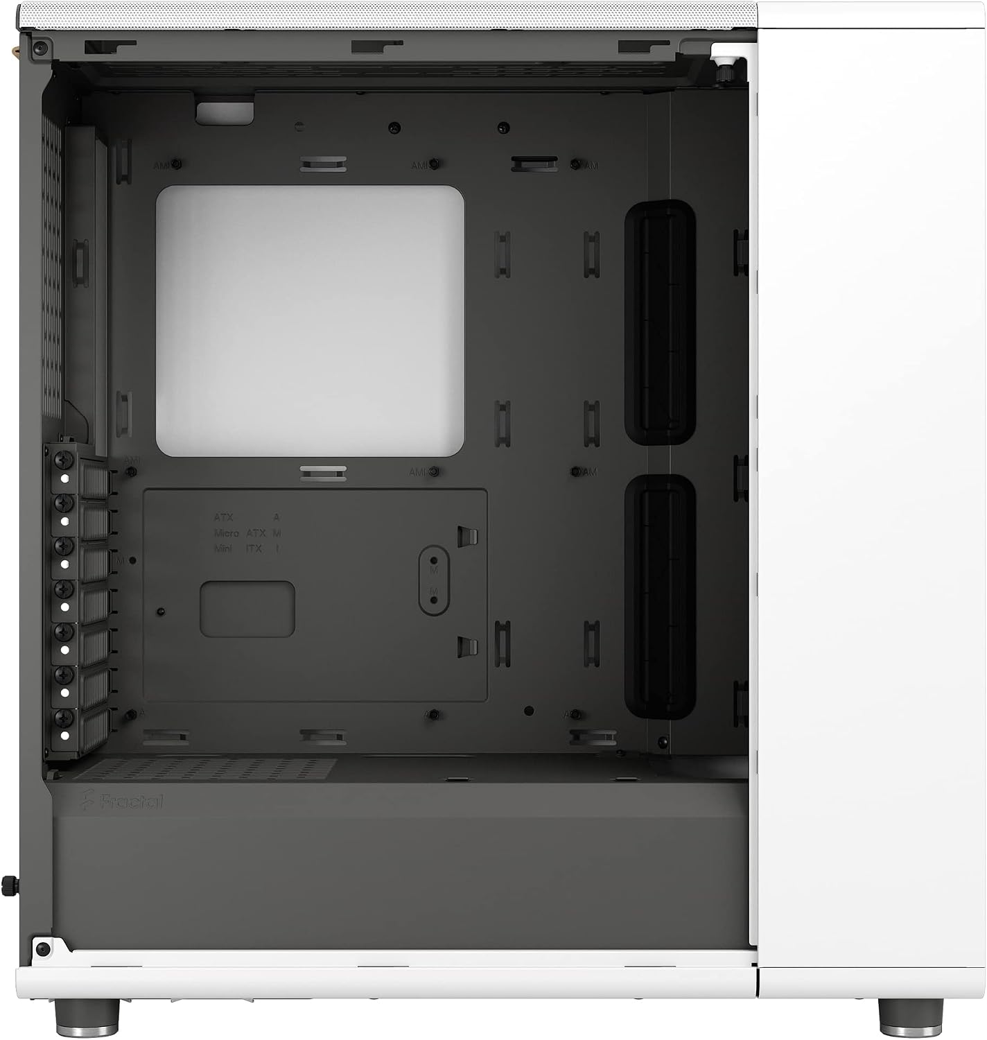 Fractal Design North Chalk White - Genuine Oak Wood Front - Mesh Side Panels - Two 140mm Aspect PWM Fans Included - Type C USB - ATX Airflow Mid Tower PC Gaming Case