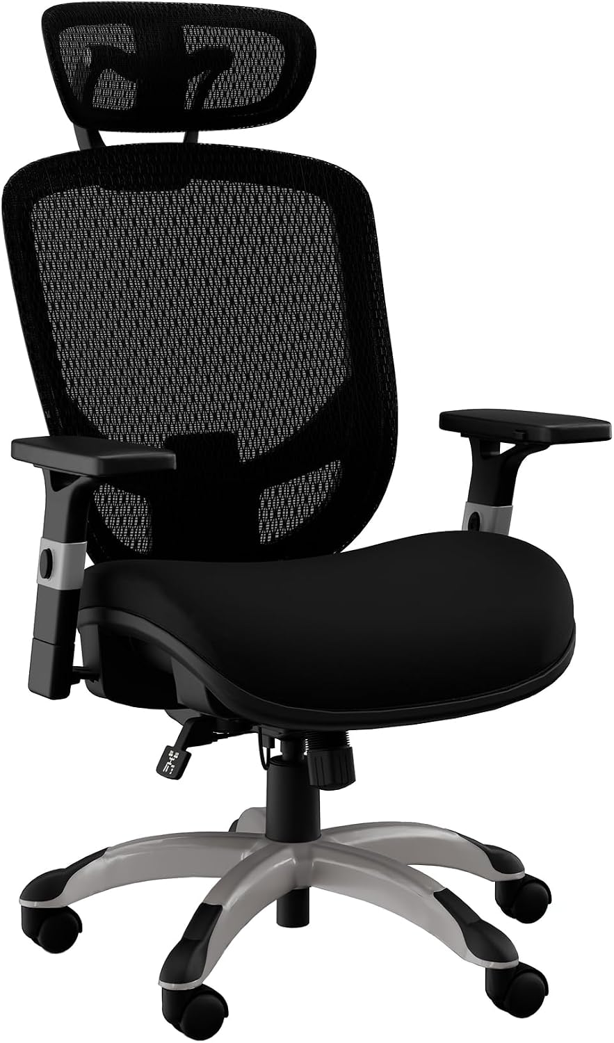 STAPLES Hyken Ergonomic Office Chair Adjustable Lumbar Support with Breathable Mesh, Swivel Desk Chair for Home Office, Black (XL)