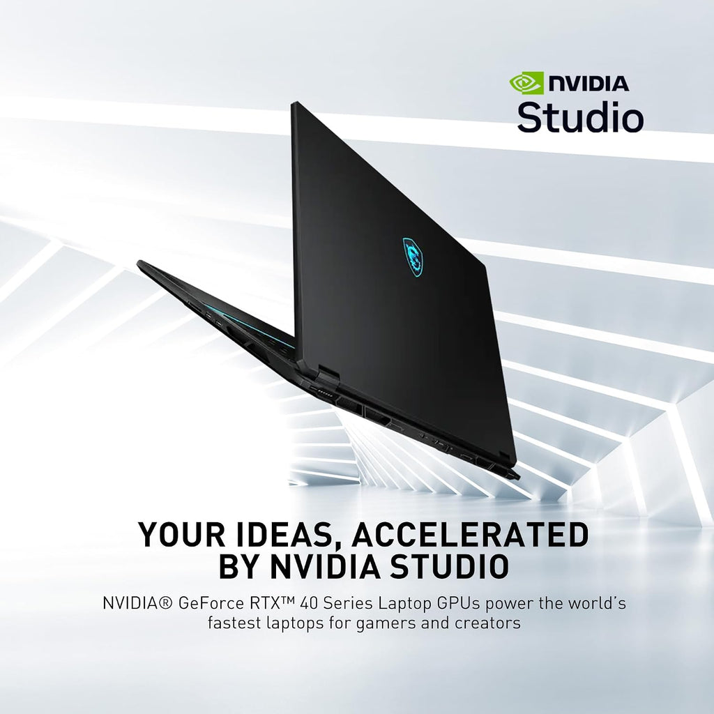 msi Stealth 18 AI Studio 18' 240Hz QHD+ Gaming Laptop: Intel Ultra 9-185H, NVIDIA Geforce RTX 4080, 32GB DDR5, 1TB NVMe SSD, Cooler Boost 5, Win 11: Black A1VHG-019US