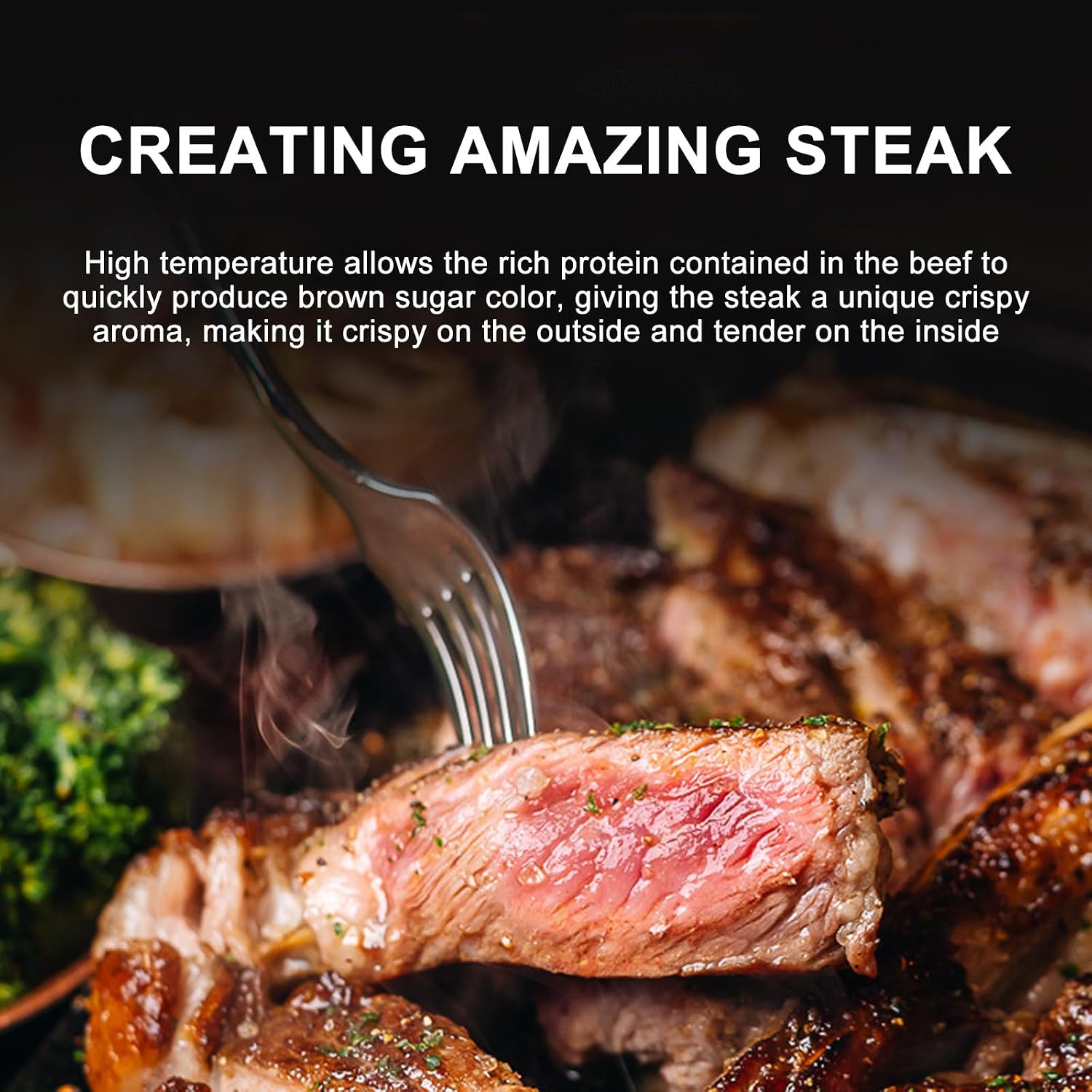 Electric Steak Grill, Commercial Indoor Countertop Oven, Adjustable Time Temperature, 800°C Constant Temperature Electric Grill, for Toast, and Broil Chicken, Beef, Pork, and Vegetables,NPJ-003-110V