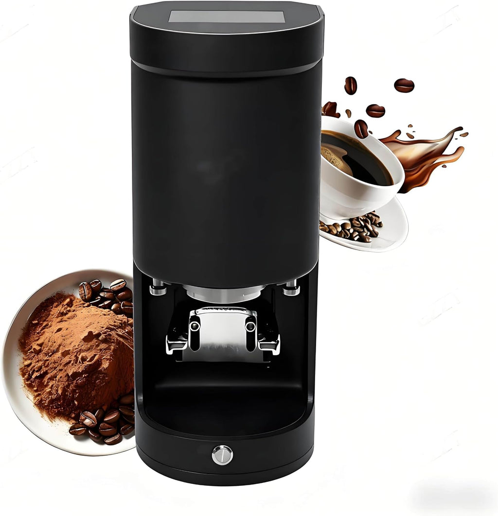 New 58mm Coffee Tamper,Automatic Electric Bean Powder Press Machine for Expresso,Coffee Tamper Machine,10-30kg Pressure,Adjustable Bracket Lift for Home and Office