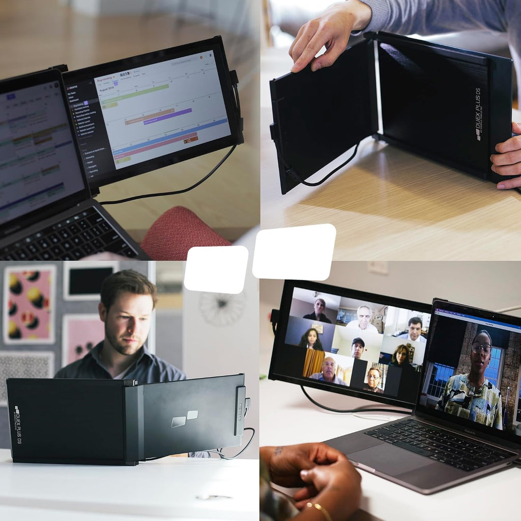Portable Monitor for Laptops, New Mobile Pixels Duex Plus DS 13.3' Full HD IPS Dual Laptop Monitor, USB C/HDMI Plug and Play Laptop Screen Extender,Windows/Mac/Android/Switch Compatible