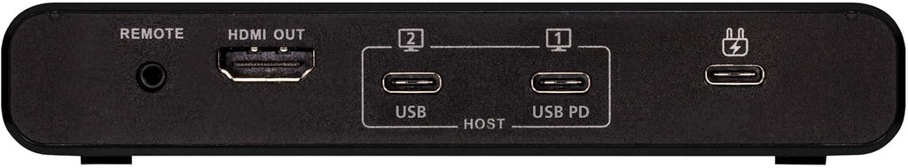 Tripp Lite 2 Port USB-C KVM Dock, Dual Port USB C KVM Docking Station, 4K HDMI, USB 3.2 Gen 1, USB A Hub, Remote Selector, 85W PD Charging, Black (B003-HC2-DOCK1)